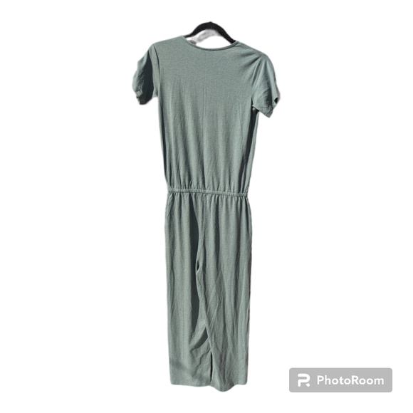 10 Tree  Tentree Agave Green Blakely Shortsleeve Knit Jumpsuit Woman's XS Boho - Picture 4 of 7